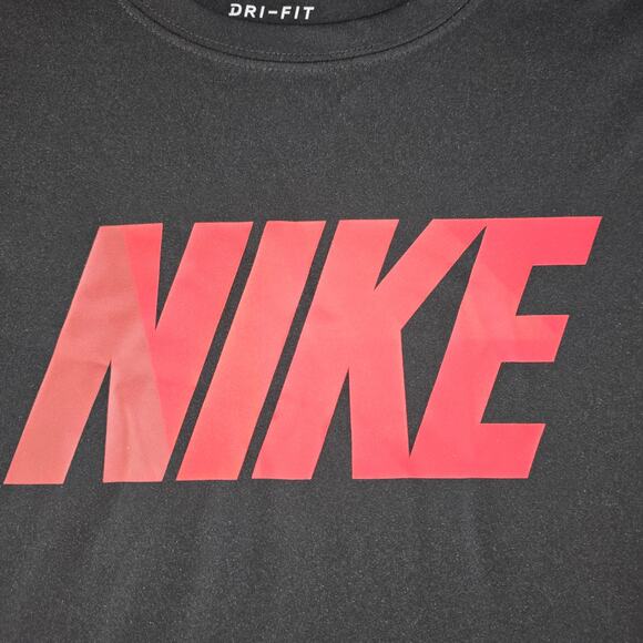 Nike Dri-Fit Boys Athletic Tank Top Black/Red Size L - Picture 3 of 10